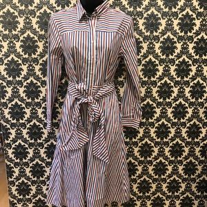 NWT J.Crew red, white and blue stripe dress